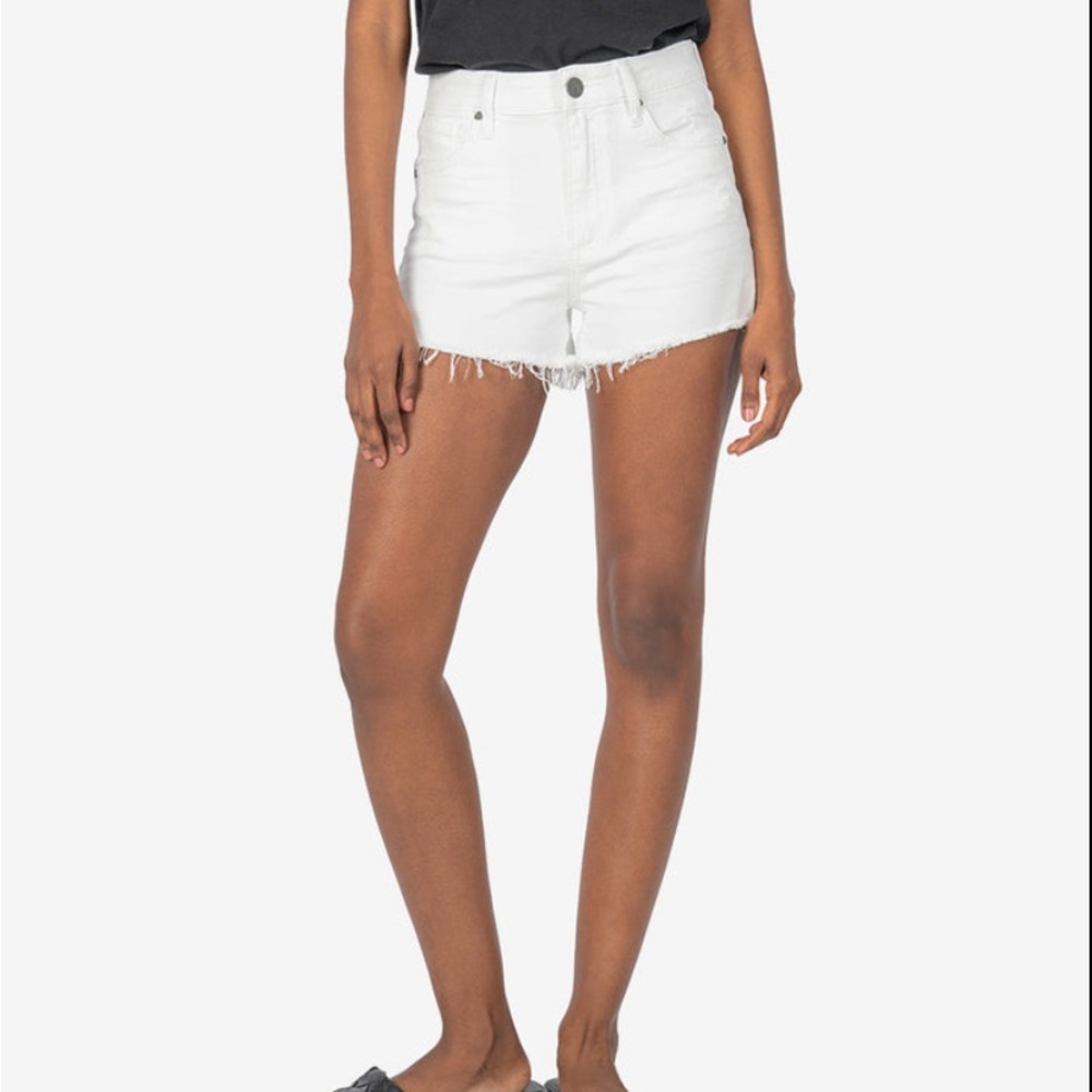 NWT Kut from the Kloth Jane High Rise Shorts in Optic White